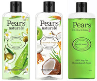 Pears Naturale Detoxifying Aloevera Bodywash, 250 ml- Naturale Nourishing Coconut Water Bodywash, 250 ml-Naturale Brightening Pomegranate Bodywash, 250ml - Oil Clear and Glow Shower Gel, 250ml