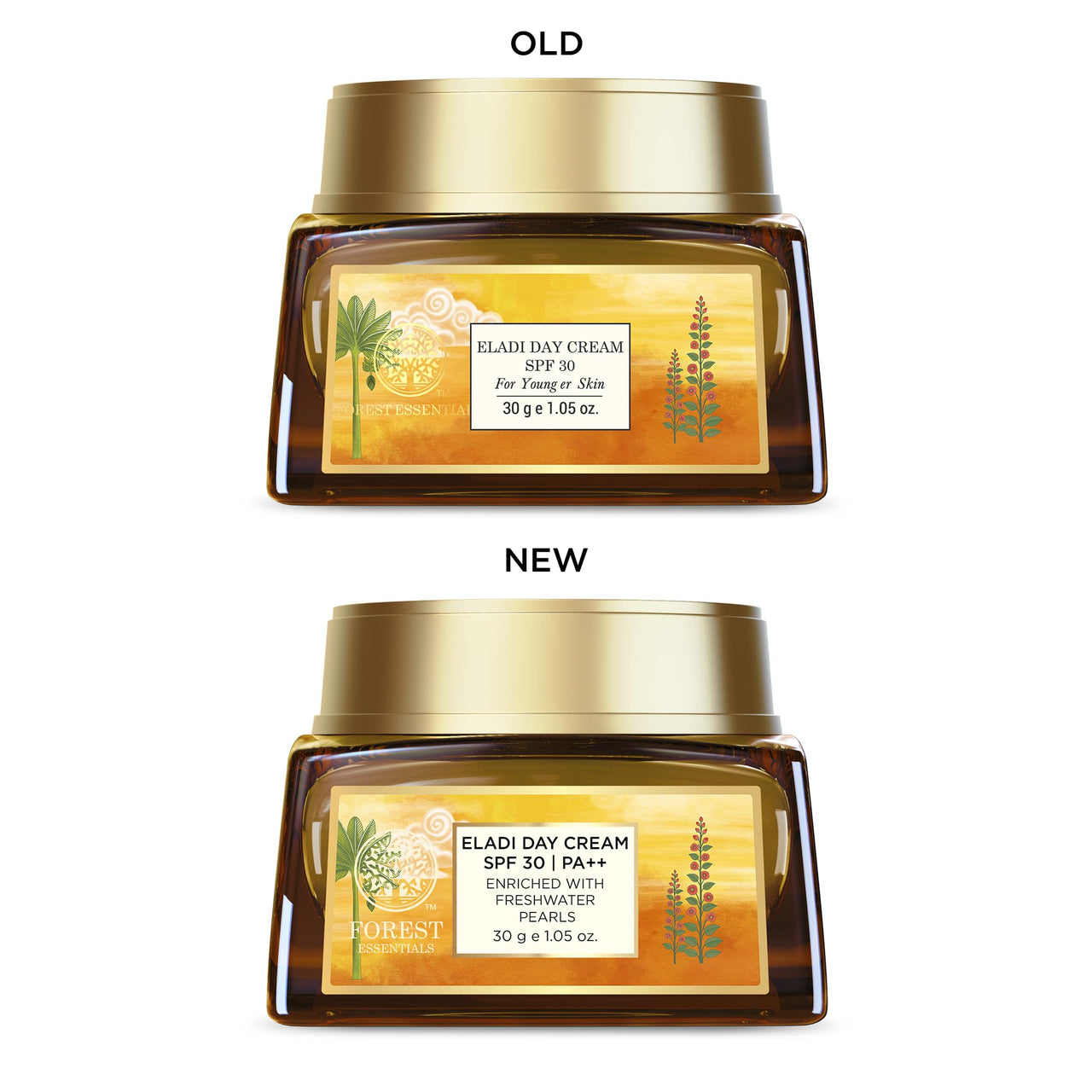 Forest Essentials Eladi Day Cream with SPF 30 | Ayurvedic Cooling Face Cream for Acne Prone Skin | With Vitamin C Concentrate, Niacinamide, & Natural Zinc Bhasma