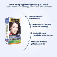 INDUS VALLEY Hypo Allergic Aqua Colour 100% Botanical Hair Colour, 30ml + 200g - Light Brown (Pack of 1)