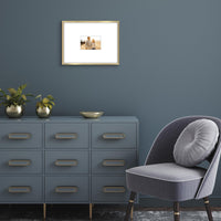 Americanflat 12x16 Picture Frame in Gold - Use as 4x6 Picture Frame with Mat or 12x16 Frame Without Mat - Thin Border Photo Frame with Plexiglass Cover - Vertical or Horizontal Wall Display