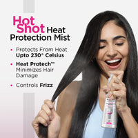 BBlunt Hot Shot Heat Protection Mist 150ml | Hair Fall Control Shampoo with Pea Protein & Caffeine 300ml
