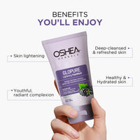 Oshea Herbals Glopure Brigtening Gel Facewash For All Skin Types | Brightens & Deep Cleaning with Mulberry & Liqurice Extracts - 150gm