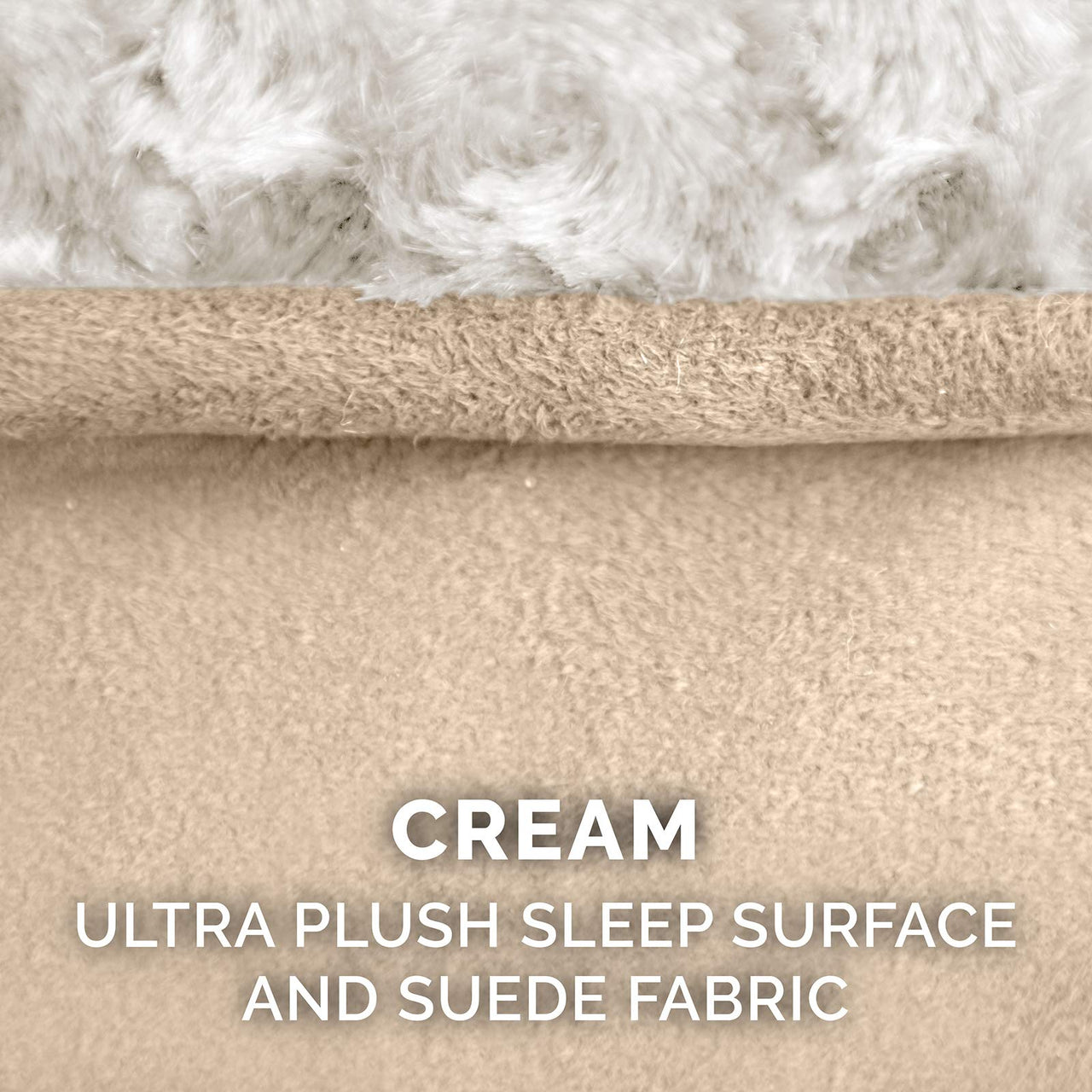 Furhaven Replacement Dog Bed Cover Ultra Plush Faux Fur & Suede Contour Luxe Lounger, Machine Washable - Cream, Jumbo (X-Large) Ultra Plush (Cream) 45.0"L x 30.0"W x 0.3"Th Cover Only