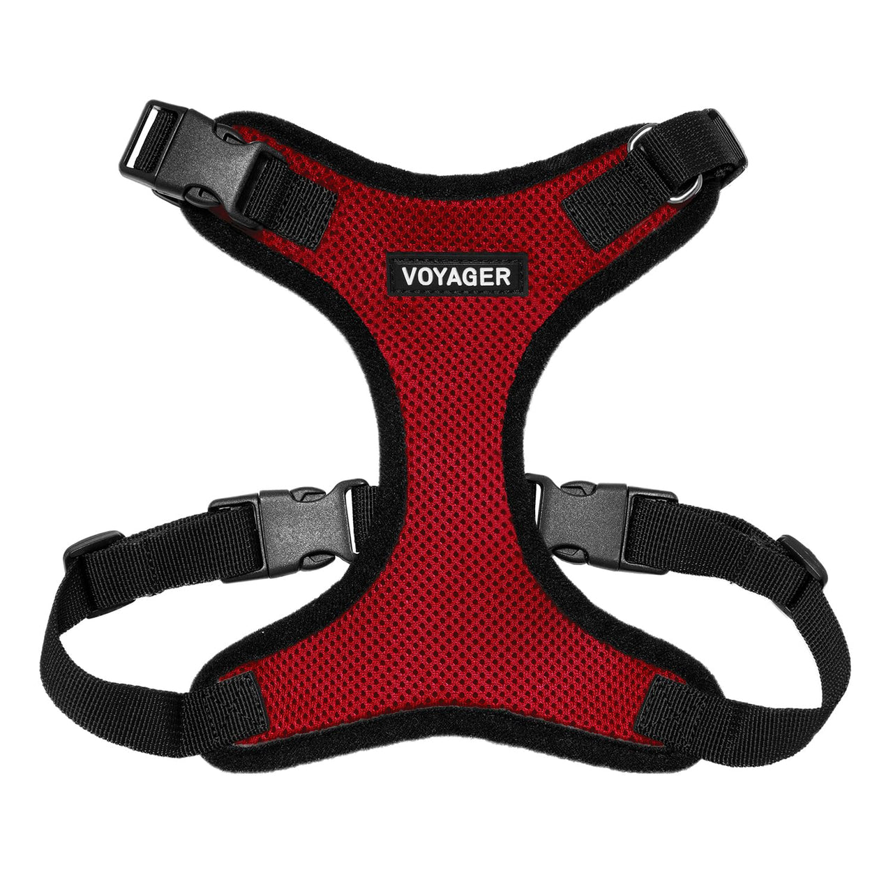 Voyager Step-in Lock Pet Harness - All Weather Mesh, Adjustable Step in Harness for Cats and Dogs by Best Pet Supplies - Red/Black Trim, XS Harness (Red/Black Trim) XS (Chest: 13 - 16" * Fit Cats)