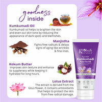 Globus Naturals Kumkumadi Skin Lightening Face Care Combo, Set of 2, Face Wash & Face Pack