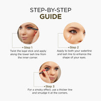 Oshea Colors Mesmeric Waterproof & Smudgeproof Matte Eye Defining Kajal | Intense Pigmentation, 12 Hrs Long Lasting with Quick Drying Formula (Black)