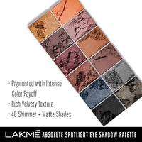 Lakmé Glitterati Chroma Chic Eye Shadow Powder Velvet Palette|| Stilettos|| 12 g, Multicolor