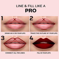 FACES CANADA Ultime Pro Lip Definer - Nude Brown, 0.35g | Rich & Creamy Texture | Matte Finish | Fuller & Brighter Lips | Easily Blendable | Highly Pigmented | Waterproof & Smudgeproof