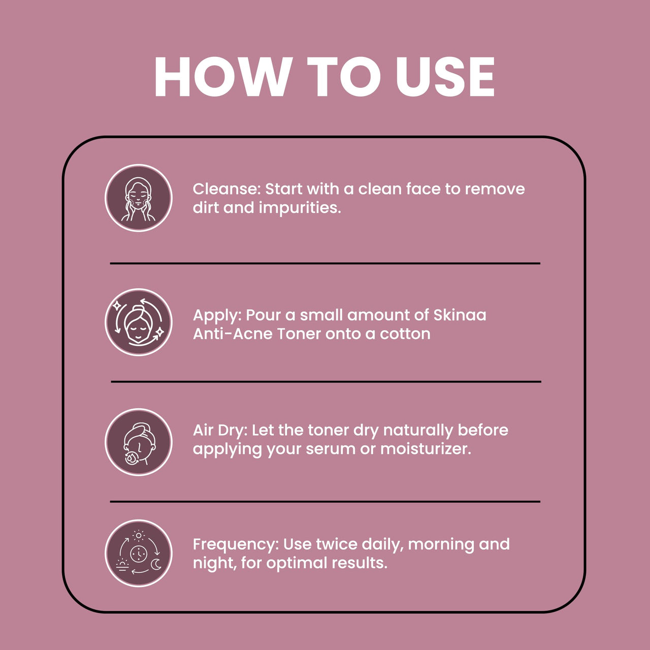 Skinaa Anti-Acne Toner | Minimizes Pores & Reduces Acne | Alcohol-Free Toner with Witch Hazel Extract & Glycolic Acid for Oily, Sensitive, and Acne-Prone Skin | 100 ml