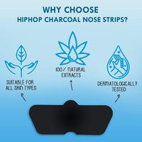 Hip Hop, Hiphop Skincare Cleansing Charcoal Forehead Nose And Chin Strips, Aloe Vera, 6 Count & Hip Hop Skincare Charcoal Nose Strips for Men - Blackhead Remover (3 Strips), blue