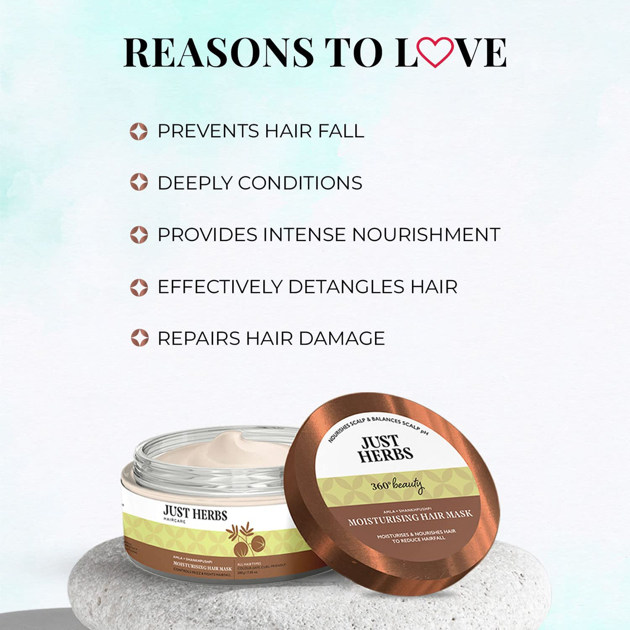 Just Herbs Ayurvedic Shirolepam Hair & Scalp Treatment Mask Cream For Hair Growth, Hairfall & Damaged Hair- Paraben & Silicon Free Hair Mask For Men & Women 200g