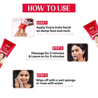VCare Insta Facial Cream For Face Scrub, Cleanse And Skin Care Mask For Oily And Dry Skin | Instant Glow Brightening Face Pack With Songyi Mushroom And Walnut 50 Gm