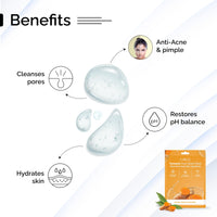 PYOURA Turmeric Face Mist Toner for Acne & Dark Spots (100ml) + Face Sheet Mask (23g), Brightening & Hydrating, Glowing Skin, Light-Feel Serum, No Stains Pure Extract | Natural & Ayurvedic