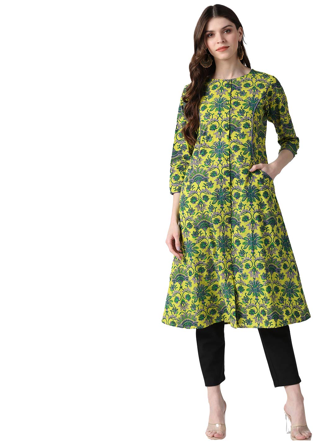 Vaamsi Women's  Cotton Regular Kurta