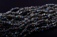 Natural Chip Stone Beads 5-8mm Spectrolite About 400 Pieces Irregular Gemstones Healing Crystal Loose Rocks Bead Hole Drilled DIY for Bracelet Jewelry Making Crafting (5-8mm, Spectrolite)