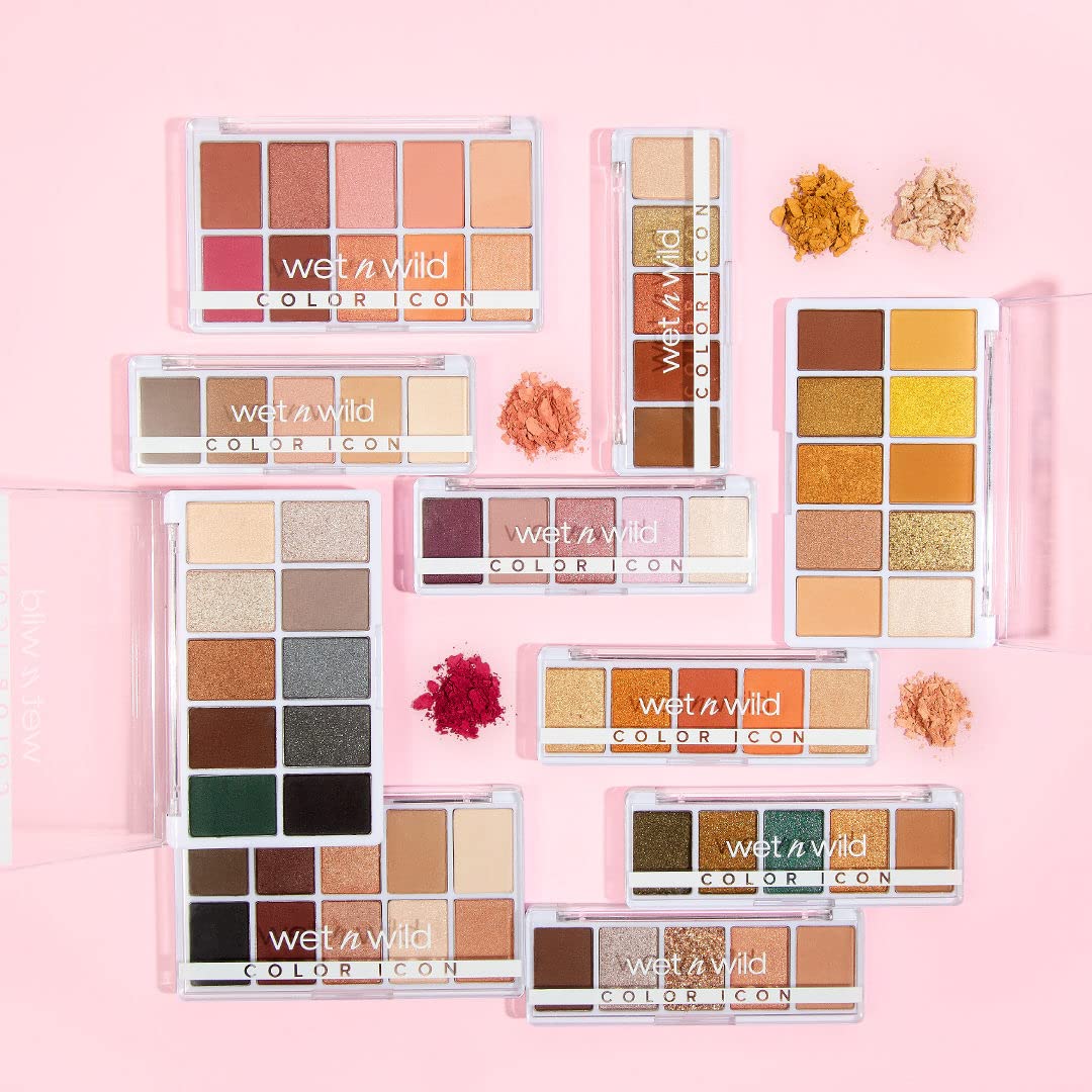 Wet n Wild Color Icon 5-Pan Palette-Camo-Flaunt, Eyeshadow Palette, 5 Richly Pigmented Colors for Everyday Makeup, Long-Lasting and Easy to Blend Formula, Camo-Flaunt Matte Finish