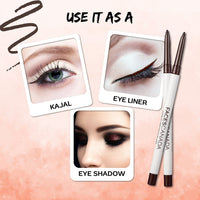 FACES CANADA Ultime Pro Twist Eye Kajal Liner - Brown, 0.35g | High Impact Intense Color In 1 Stroke | 24HR Long Stay | Matte Finish | Soft Texture | Waterproof & Smudgeproof | Made With Carnauba Wax