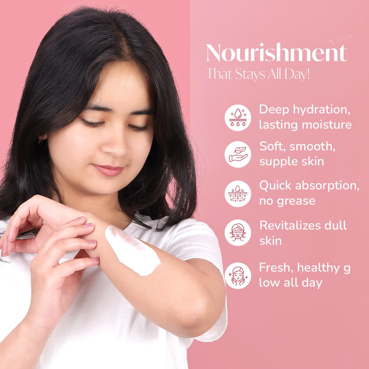 Meglow Pro-Care Moisturizer Body Lotion for Women/Men (150ml - Pack of 2)–Enriched with Peach|Body Lotion For Dry Skin|Deeply Hydrates with 48hrs Moisture Lock Technology