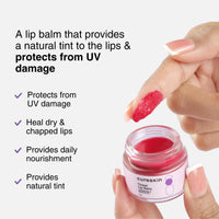 Cureskin Tinted Lip Balm For Women And Men |Hydrates & Protects For Lip Tint With Beetroot,Carrot & Strawberry |Lip Lightening Balm For Dark Lips |Tinted Lip Balm For Dark Lips To Lighten,1 Count