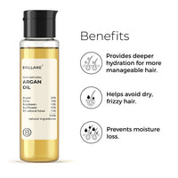 Brillare Argan Hair Oil, with the Goodness of Olive oil & Sunflower Oil, for Dry & Frizzy Hairs, 100% Natural Hair Oil, 100ml