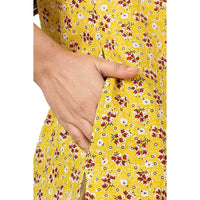 in. fuse by Shoppers Stop Mandarin Neck Printed Cotton Women Straight Fit Kurta