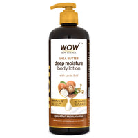 WOW Skin Science Shea Butter With Lactic Acid Body Lotion | Hydrates Very Dry Skin | Long Lasting 48 hrs Moisturization | Smoothens Rough, Flaky Skin | Calms Itchy Skin - 400ml