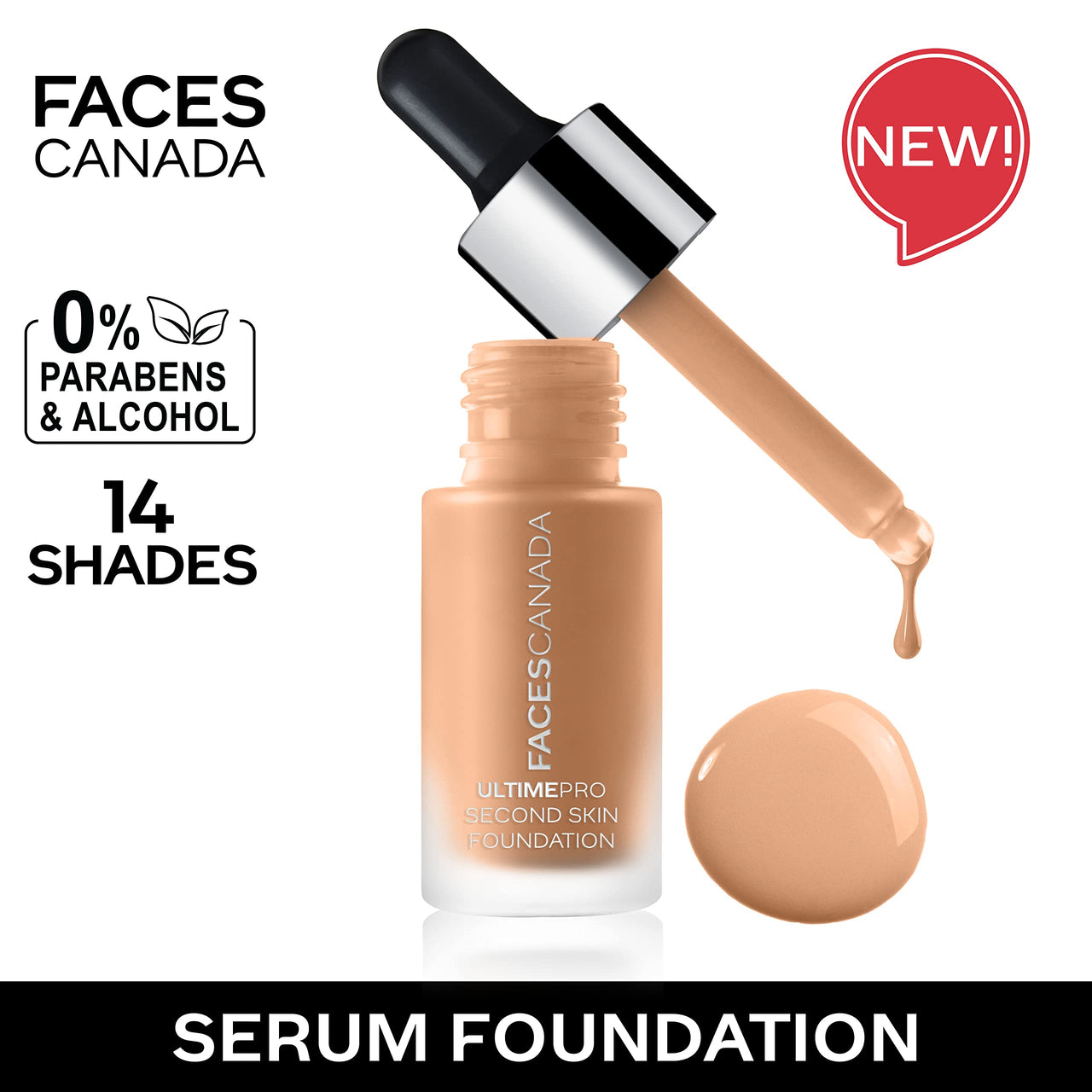 FACESCANADA Ultime Pro Second Skin Foundation - Rich Ivory 013, 15ml | Lightweight Anti-Ageing Serum Foundation | 3X Lighter | Natural Matte Finish | Medium To High Coverage | SPF 15 | Non-Oily