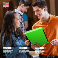 Dexas 3517-807 Slimcase 2 Storage Clipboard with Side Opening, Neon Green. Organize in Style for Home, School, Work, or Trades! Ideal for Teachers, Nurses, Students, Homeschooling, and Beyond.