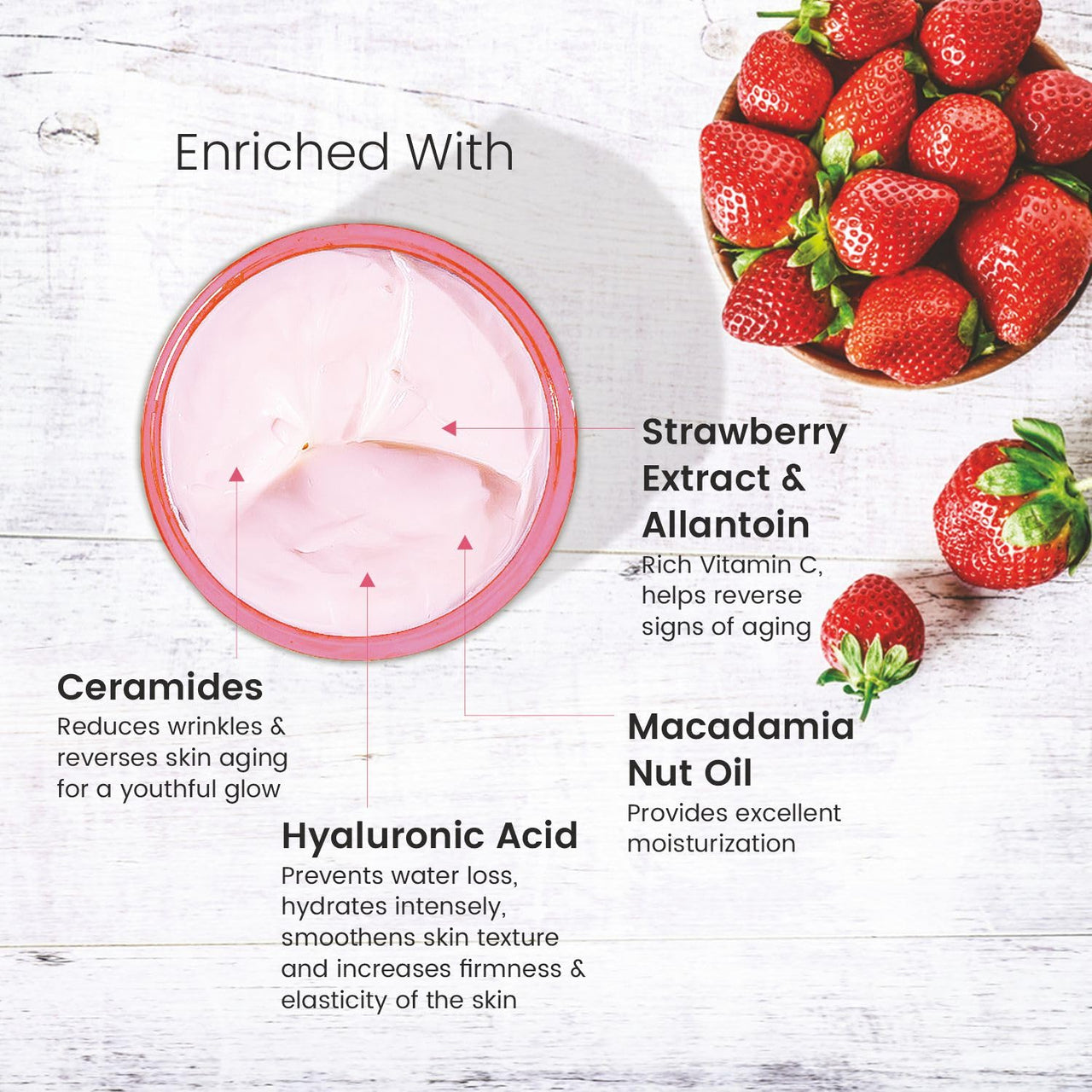 BRYAN & CANDY Strawberry Body Butter |Ph5.5 Skin Friendly | 72hrs Moisturization | 100% Vegan