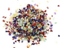 7 Chakra Natural Chip Stone Beads 5-8mm About 400 Pieces Irregular Gemstones Healing Crystal Loose Rocks Bead Hole Drilled DIY for Bracelet Jewelry Making Crafting (5-8mm, 7 Chakra Color Mix)