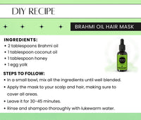 Earth N Pure Brahmi Oil for Hair, Cold Pressed, Natural and Therapeutic Grade - 30 ML