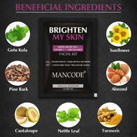 Mancode Brighten My Skin Facial Kit for Men - 2 x 58 G (Pack of 2) | Salon-Like Glowing Skin in 6 Easy Steps | Improves Texture | Instant Glow | Suitable for All Types
