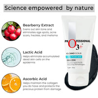 O3+ Volcano Scrub (50G) & O3+ D-Tan Radiance Face Wash With Vitamin C Glowing Skin and Deep Cleanses and Unifies Skin Tone 60gm Combo
