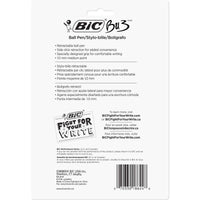 BIC BU3 Grip Retractable Ball Pen, Medium Point (1.0mm), Black, Comfortable Grip for Smooth Writing, 18-Count