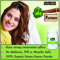 INDUS VALLEY 100% Organic Indigo Leaf Powder Jar with Henna Leaf Powder Jar - (400g+500g=900g)