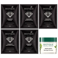 Biotique Bio Gold Radiance Facial Kit, 65 g & Biotique Bio Diamond Facial Kit, 65g