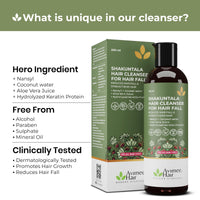 Avimee Herbal Shakuntala Hair Fall Control Hair Cleanser | With Keratin Protein & Nansyl | For Strong and Shiny Hair | Sulphate & Paraben Free For Men and Women | 200 mL