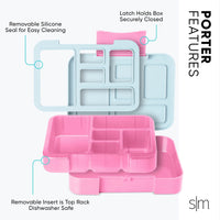 Simple Modern Disney Bento Lunch Box for Kids | BPA Free, Leakproof, Dishwasher Safe | Lunch Container for Girls, Toddlers | Porter Collection | 5 Compartments | Minnie Mouse Rainbow