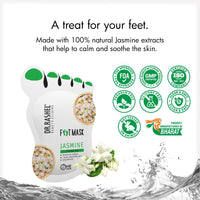 Dr.Rashel Jasmine Peeling Mask for Cracked Feet | Dead Skin Remover | Heel Peel Pedicure | At Home Foot Care | Lavender | Exfoliant Foot Crack Mask with Moisturising Agents