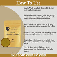 CARMEL ORGANICS Hair Color Henna & Indigo Leaves Powder Combo (340gm Each) | No Added Preservative and Additives | Non-GMO | Made By Pure And Natural Dried Leaves