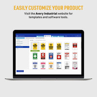 Avery Durable Tall ID Badges for Lanyards, Laser Printable on Both Sides, Blank White, 80 Total, 3.375