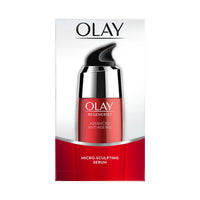 Olay Night Cream Total Effects 7 in 1, Anti-Ageing Moisturiser, 50g & Serum Regenerist Microsculpting¬ Serum, 50 ml