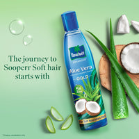 Parachute Advansed Aloe Vera Enriched Coconut Hair Oil Gold | 5X Aloe Vera | Makes Hair Sooperr Soft | 225ml