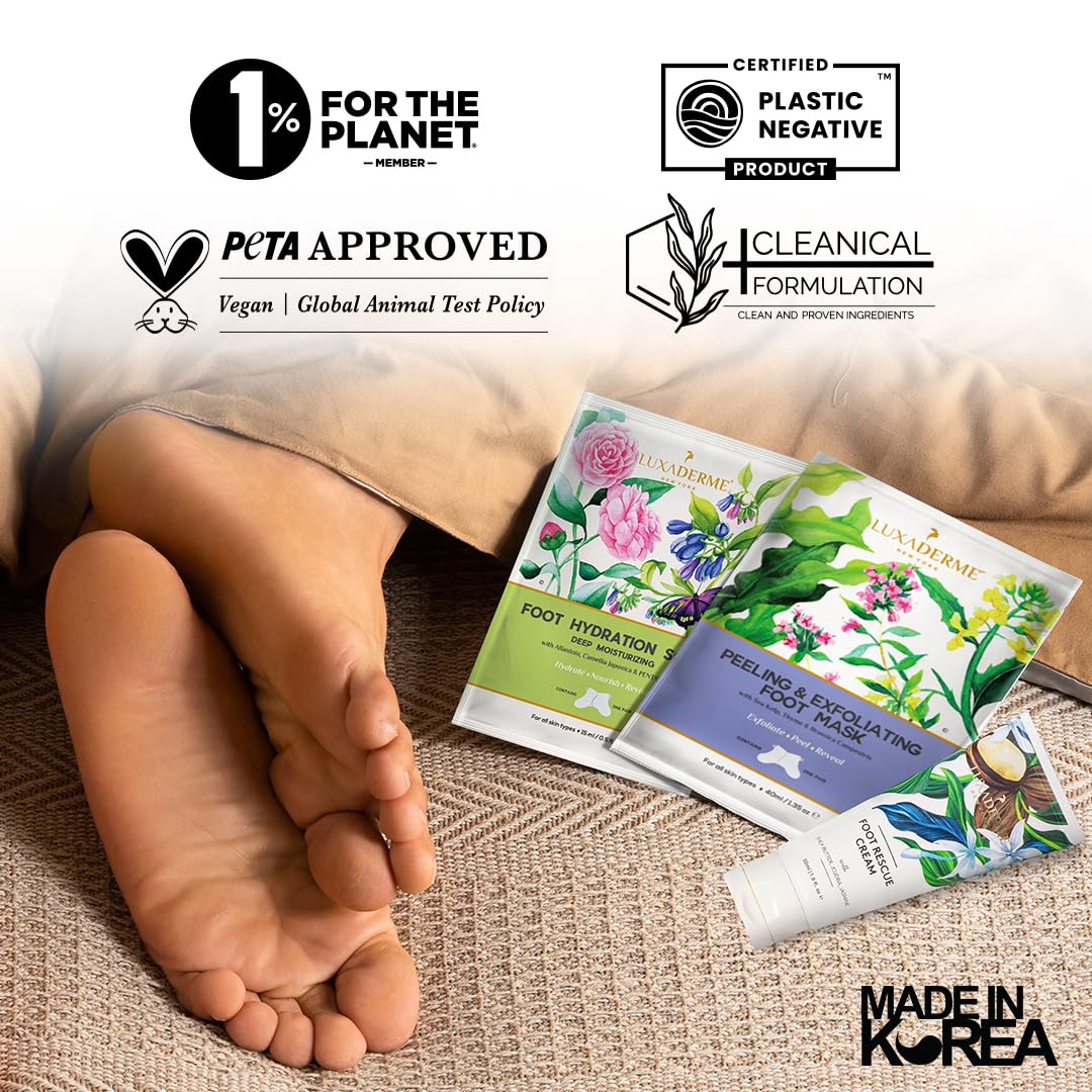 LuxaDerme Foot Care Combo - Elevate your foot care routine and step into baby soft feet | Beauty combo | Skincare combo Pack of 3