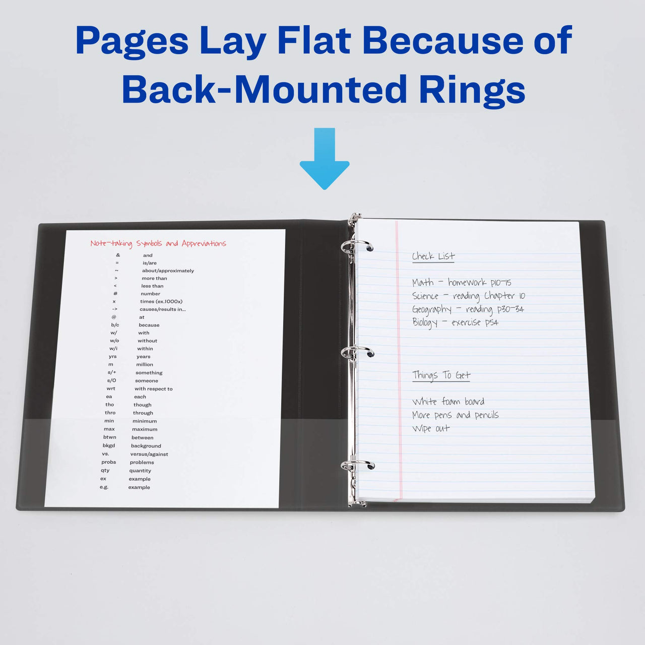 Avery Durable View 3 Ring Binder, 1/2 Inch Slant Rings, 1 Black Binder (17001) 0.5" 1 Pack Binders