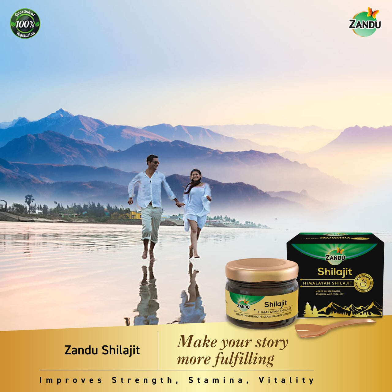 Zandu Pure Himalayan Shilajit Resin, 20g (Pack of 1) | Natural & Ayurvedic| Helps Enhance Strength & Stamina | Maintains Overall Holistic Wellness