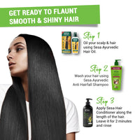 Sesa Anti Hairfall Shampoo and Conditioner Combo Hairfall Control Anti Dandruff Shampoo Infused with 17 Ayurvedic Herbs Smooth & Shiny Hair For Men & Women 500 ml + 300ml