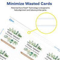 Avery Clean Edge Printable Square Cards with Sure Feed Technology, Rounded Corners, 2.5