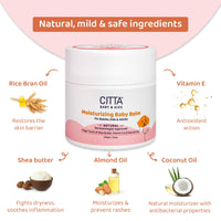 CITTA Moisturizing Baby Balm for Face and Body with 8 Natural Oils & Shea Butter | Baby Moisturizer for Dry & Sensitive Skin | 100 gm