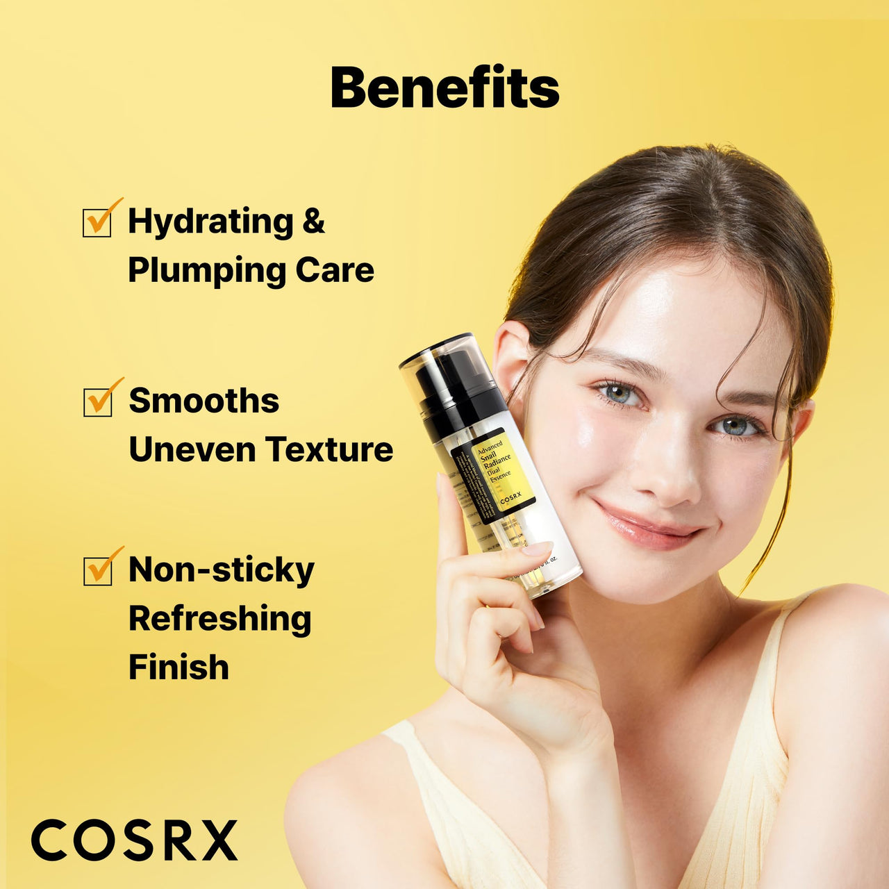 COSRX 74% Snail Mucin Dual Essence with Niacinamide 5% + | Anti Aging Face Serum for Dull Skin | Hydrates, Brightens and Repairs | Korean Skincare for Women & Men | 80 ml